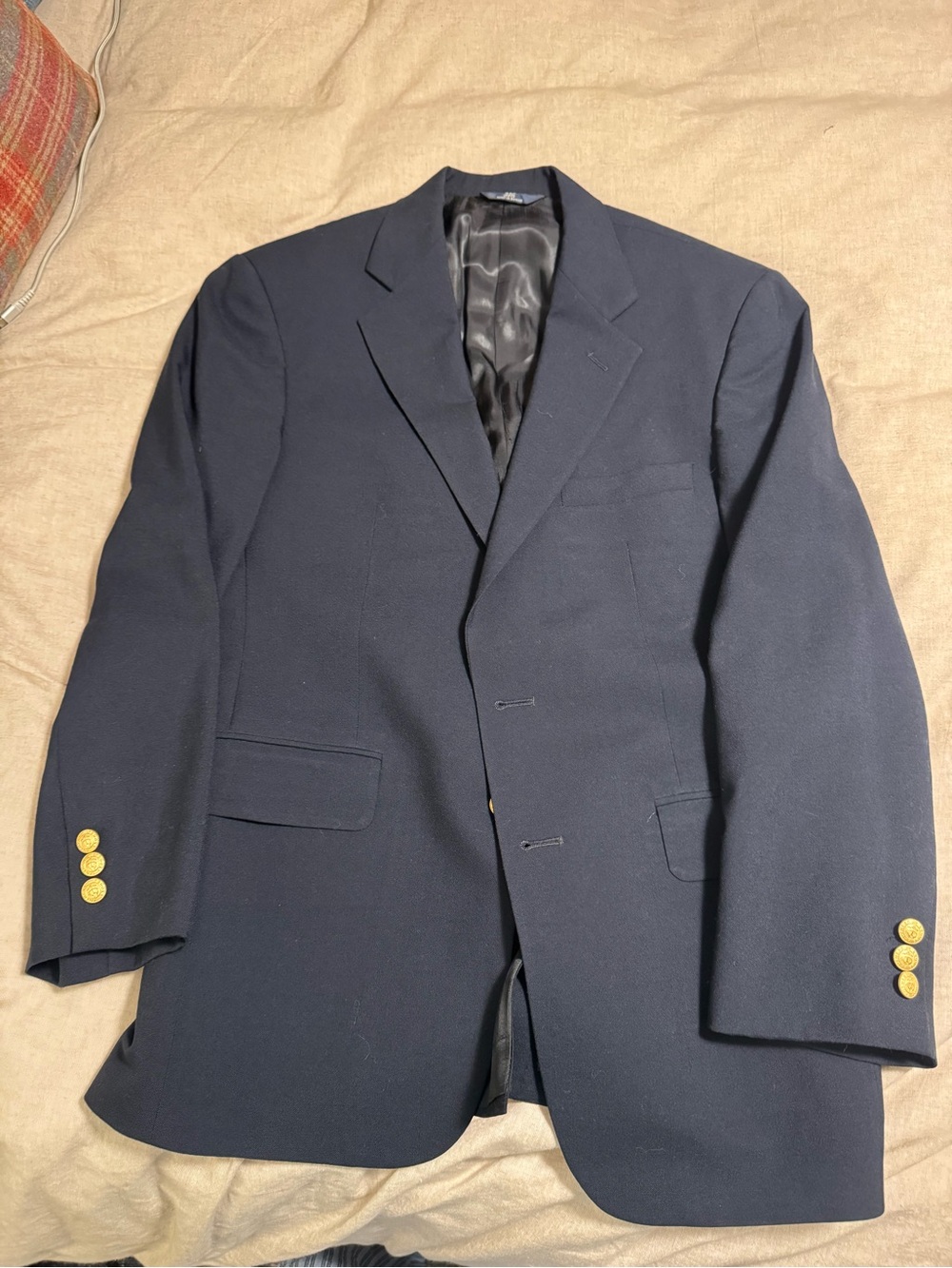 Brooks Brothers Navy Blazer with Gold Buttons